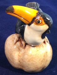 Harmony Kingdom MRP`s Fragile World~TOUCAN ON WILD APPLE~NIB~114 made UK~NY Sale
