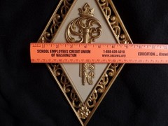 Vintage Dart Ind 1960’s Hollywood Regency Diamond Gold Wall Art Decor #4271
