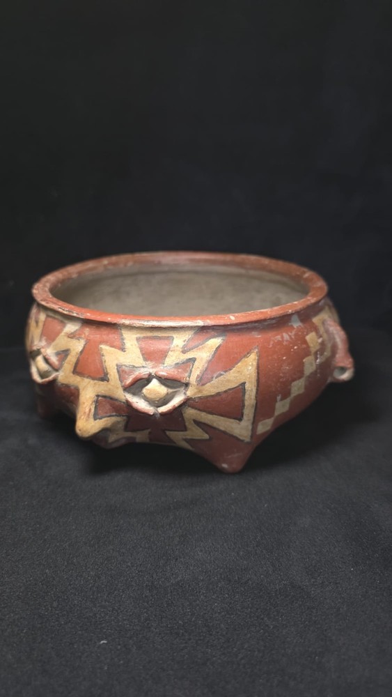 Pre-Columbian pottery Chupicuaro Two Faces Bowl . 800AD- 400 AD