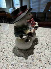 Caroling snowmen. Unbranded 11” Tall 10” Wide Ceramic?