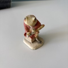 Beatrix Potter JEREMY FISHER ON TIN Border Fine Arts Resin 1991 Britain n/bx