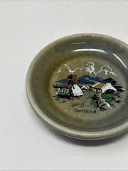 Vintage Irish Porcelain Miniature Plate . Made in Ireland .