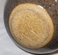 Vintage Pottery Vase Signed Purple Beautiful ￼