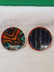 🔶️RETRO VINTAGE SPACE JET AGE POOLE POTTERY DELPHIS PLATE 3 OP POP PSYCH TRIP