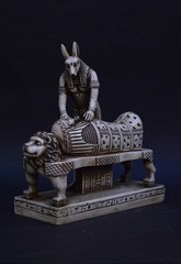EGYPTIAN ANTIQUE STATUE RARE EGYPTIAN ANTIQUITIES OF GOD ANUBIS PHARAONIC BC