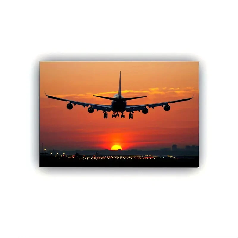 Airplane, Osprey At Dusk Art Mural Poster, Wooden Frame Ready To Hang,MGQ291996