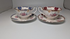 Lot of 2 teacups and 2 saucers of Lady Elizabeth Hudson & Middleton Ltd 1980’s