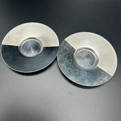 Pair of Nespresso View Collection Glass Expresso Cups & Stainless Steel Saucers