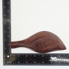 Vtg Granadillo Wood Bowl Trinket Dish Leaf Shape MCM Candy Made in Honduras READ