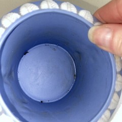 Jasperware Pitcher Jug Neoclassical & Vase Pot Bowl Wedgewood Blue 2pc