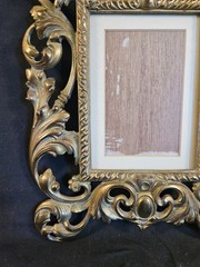 Antique/Vintage Victorian Brass Ornate Frame ANGELS Art Nouveau Flowing Lines