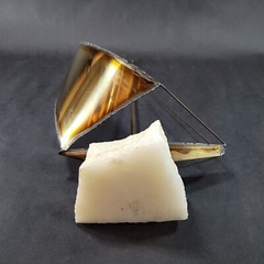 Vintage Brass Sailboat Sculpture 15 Inches Onyx Base Signed By Artist