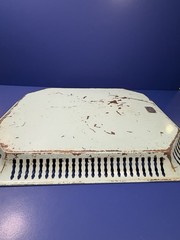 Vintage Hand‑Painted Metal Tray – Nashco – Light Blue Delicate Floral Design