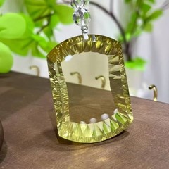 Natural yellow Citrine Quartz Crystal Pendant AAAAA