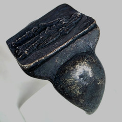 300 BC Ancient Roman Silver Ring Vesta the virgin goddess of hearth home family