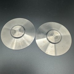 Pair of Nespresso View Collection Glass Expresso Cups & Stainless Steel Saucers