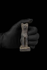 Ancient Egyptian Bastet Cat Statue Rare Pharaonic Stone Goddess Deity Artifact