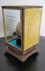 Collectible 1991 Bernina Hand Painted Egg w Menu Rare Sewing Memorabilia