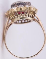 MUSEUM GRADE: Antique Faberge 14k Gold 1.77ct Ruby & 1ct Diamond Ring c1890’s