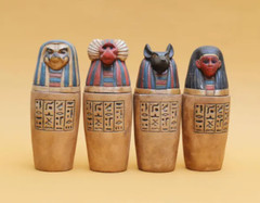 Egyptian Antiquities Canopic jars (sons of Horus) jars for mummification Rare BC