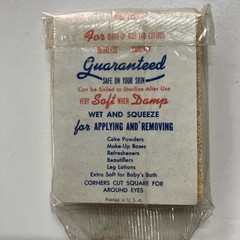 Vintage Mid-Century Plex Cosmetic Sponges in Original Packaging Lot