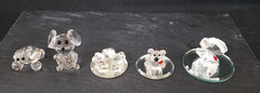Small Crystal Ornaments Set of 5 Preloved 2 x Hadrian Crystal 3 x Unbranded