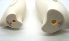 Vtg Meito Luxe China Modernist Penguin Figurine Pair MCM Noritake Blank Japan 2