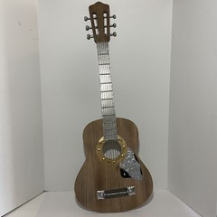 Tripar International Decorative Acoustic Guitar Wall Art, Brown – Wood & Metal