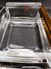 Vintage Art Deco Hinged Clear Glass Jewelry Casket / Trinket Box 1930s–40s READ