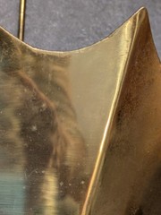 PAIR! Vintage Brass Tole Florentine Umbrella Wall Pocket