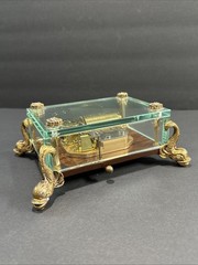 Vintage Original Swiss Reuge Crystal Clear Glass Music Box No 1885 (WORKING!!)