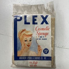 Vintage Mid-Century Plex Cosmetic Sponges in Original Packaging Lot