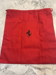 Ferrari Branded Red Dust bag/Gift Bag Drawstring Closure. Logo On Both Sides!