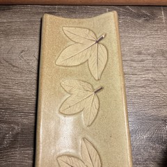 Cracker Tray Platter Country Originals Oak Leaf Pottery Colombia 14” Set Pair D6