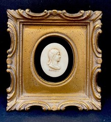 Syroco Framed Roman Cameo Relief Wall Art “Poppei” By Syracuse Ornament 6×5