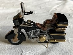 Limoges France Porcelain Motorcycle Trinket Box Rochard Peint Main