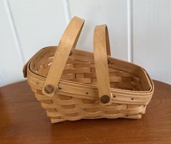 Longaberger Classic Small Basket 7” X 5” Slanted Basket