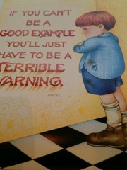 Mary Engelbreit GOOD EXAMPLE TERRIBLE WARNING Wall Art 10 3/4″ x 13″ Unframed