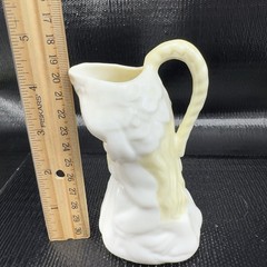 Vintage BELLEEK Ireland UNDINE Nymph Creamer Small Pitcher Jug Fine Porcelain