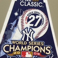 NY YANKEES 2009 WORLD SERIES CHAMPIONS PENNANT 27 TIME FALL CLASSIC BANNER MLB