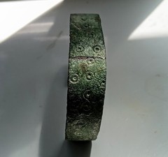 SUPERB ANGLO-SAXON COPPER ALLOY PENANNULAR BRACELET RING DOT FOUND BEDFORDSHIRE