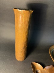 3 Copper Pieces Vase Tray & Star Shaped Decoration