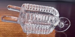 Vintage Princess House Lead Crystal Wheelbarrow Trinket Candy Dish Germany 5”