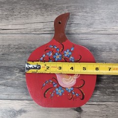 Vth Velkommen Bread Board Cutting Board Wall Hanging Norway 8×6″ Bird Floral