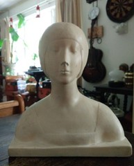 Florentine Art Plaster 132 Antique 1914 Unknown Woman by Donatello