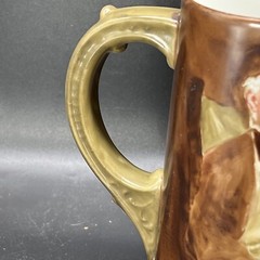 Limoges Tankard Store Keeper Man Smoking Hand Painted William Guerin Co.