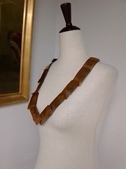 Brutalist Copper Belt Necklace Industrialist Modernist Steampunk Armor Metalwork