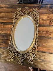 1975 Burwood Wall Mirror Hollywood Regency Ornate Gold Large 4975 32.5”x15”