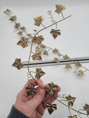 Vintage Metal Brass Copper Ivy Vines Set Of 2 Wall Art Decor MCM Home Interiors