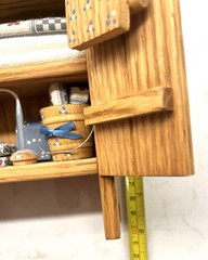 Vintage My Country Cupboard Primitive Wood Kitchen Cabinet Diorama Folk Art